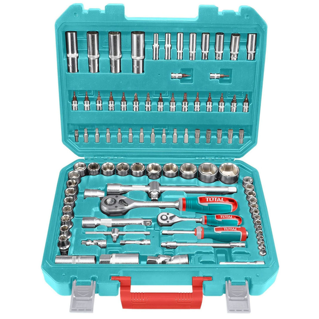 Imagen de Juego De Dados Y Llaves Crique 1/4" Y 1/2" - 94 Piezas